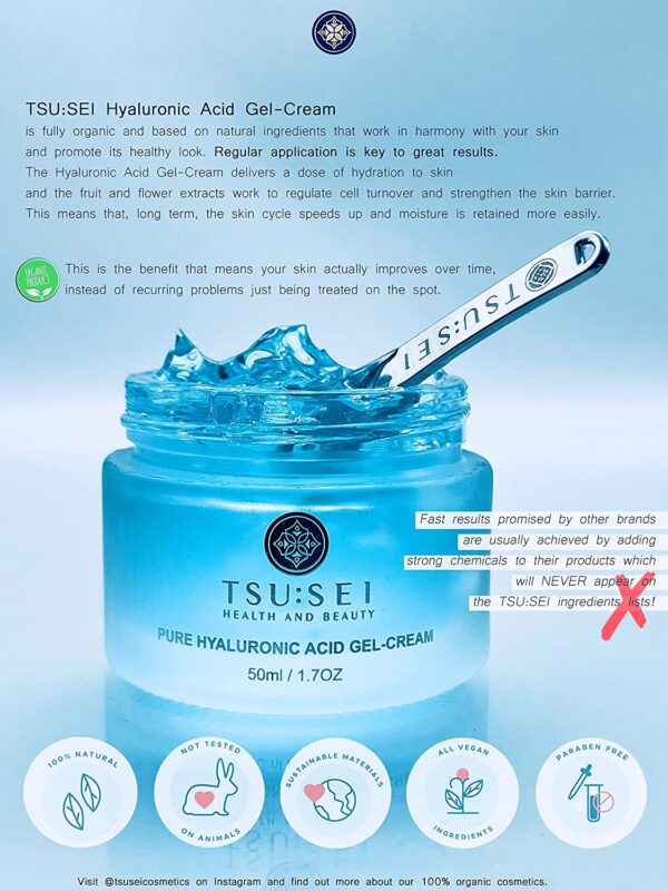 Organic Pure Hyaluronic Acid Gel Cream for Women - Image 3