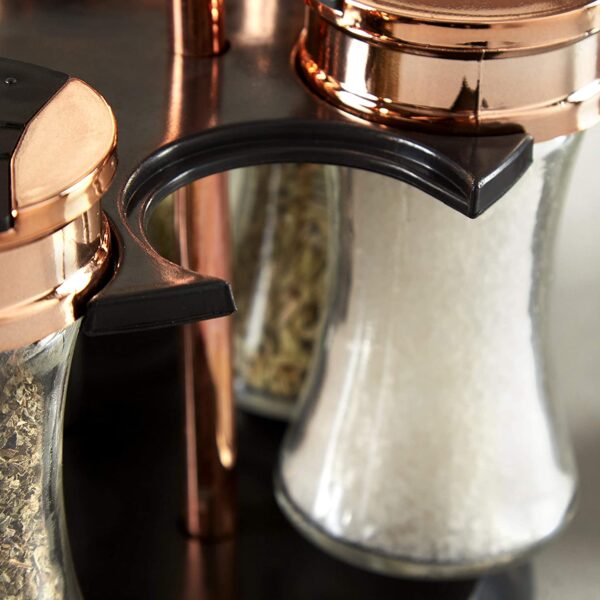 Tower T826020RB Rose Gold, Rotating Rack with 8 Jars, - Image 2
